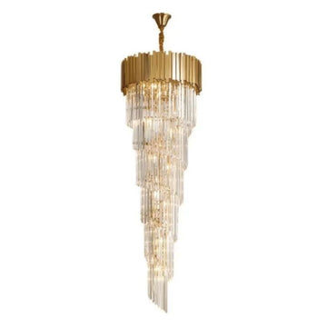 Ryan Golden Modern Crystal Chandelier-Chandelier-Jecanoli