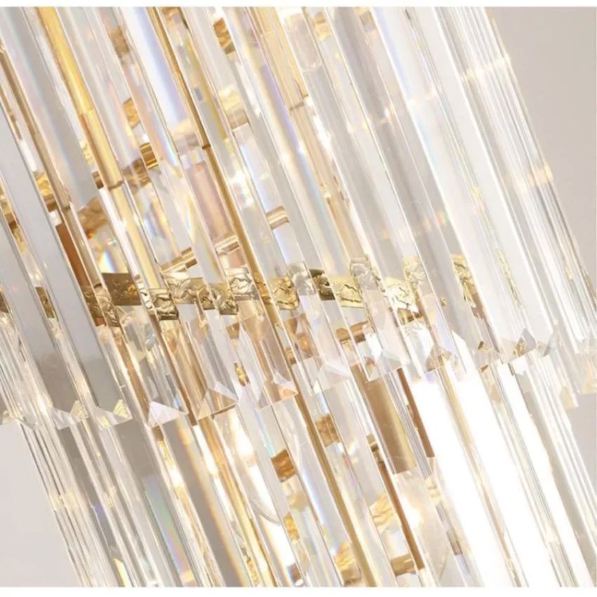 Ryan Golden Modern Crystal Chandelier-Chandelier-Jecanoli