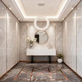 Modern Geode Quartz Crystal Chandelier Vertical Hanging Ring Pendant Light-现代灯-Jecanoli