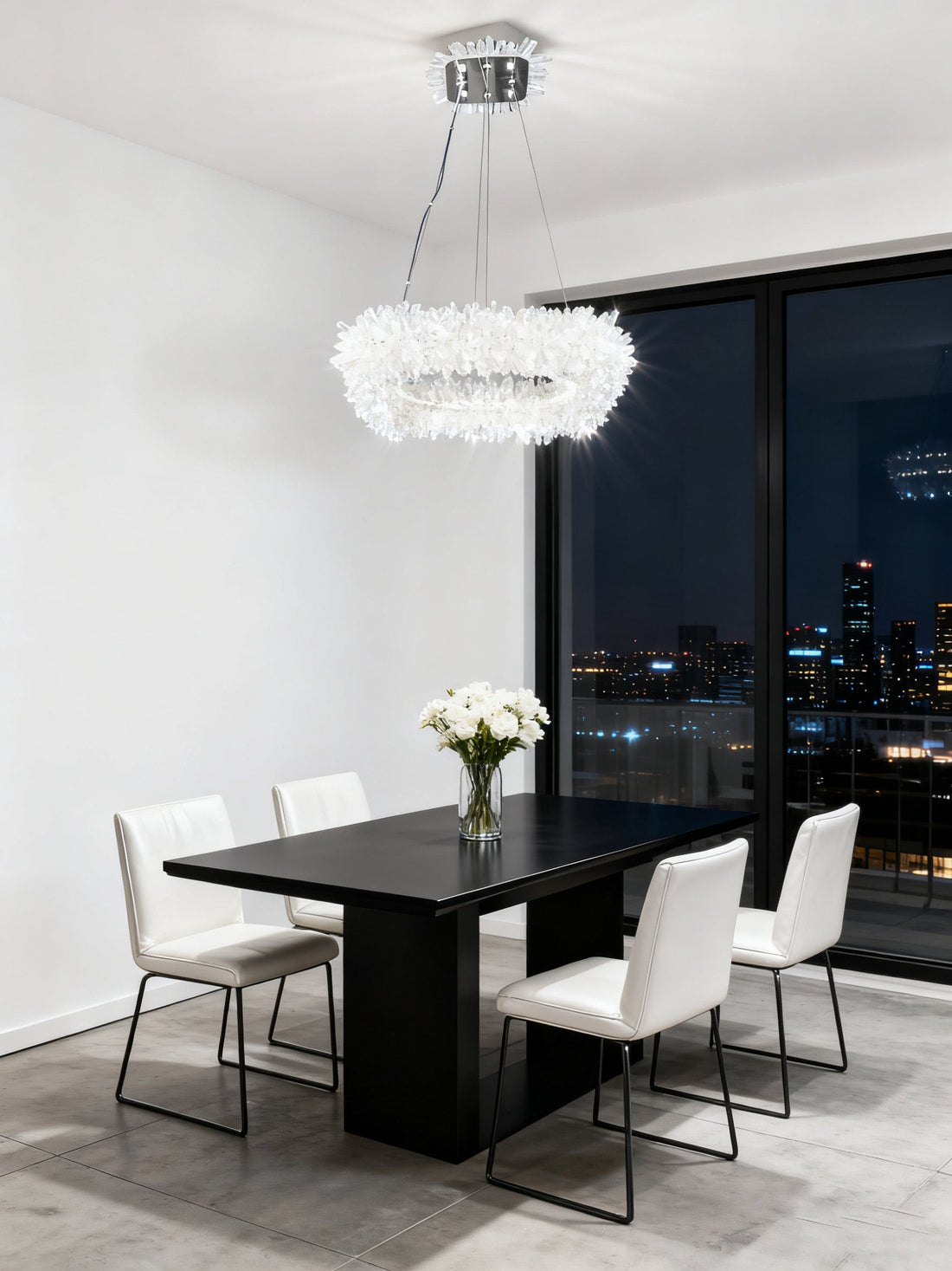 24'' Square Modern Geode Quartz Crystal Chandelier-现代灯-Jecanoli