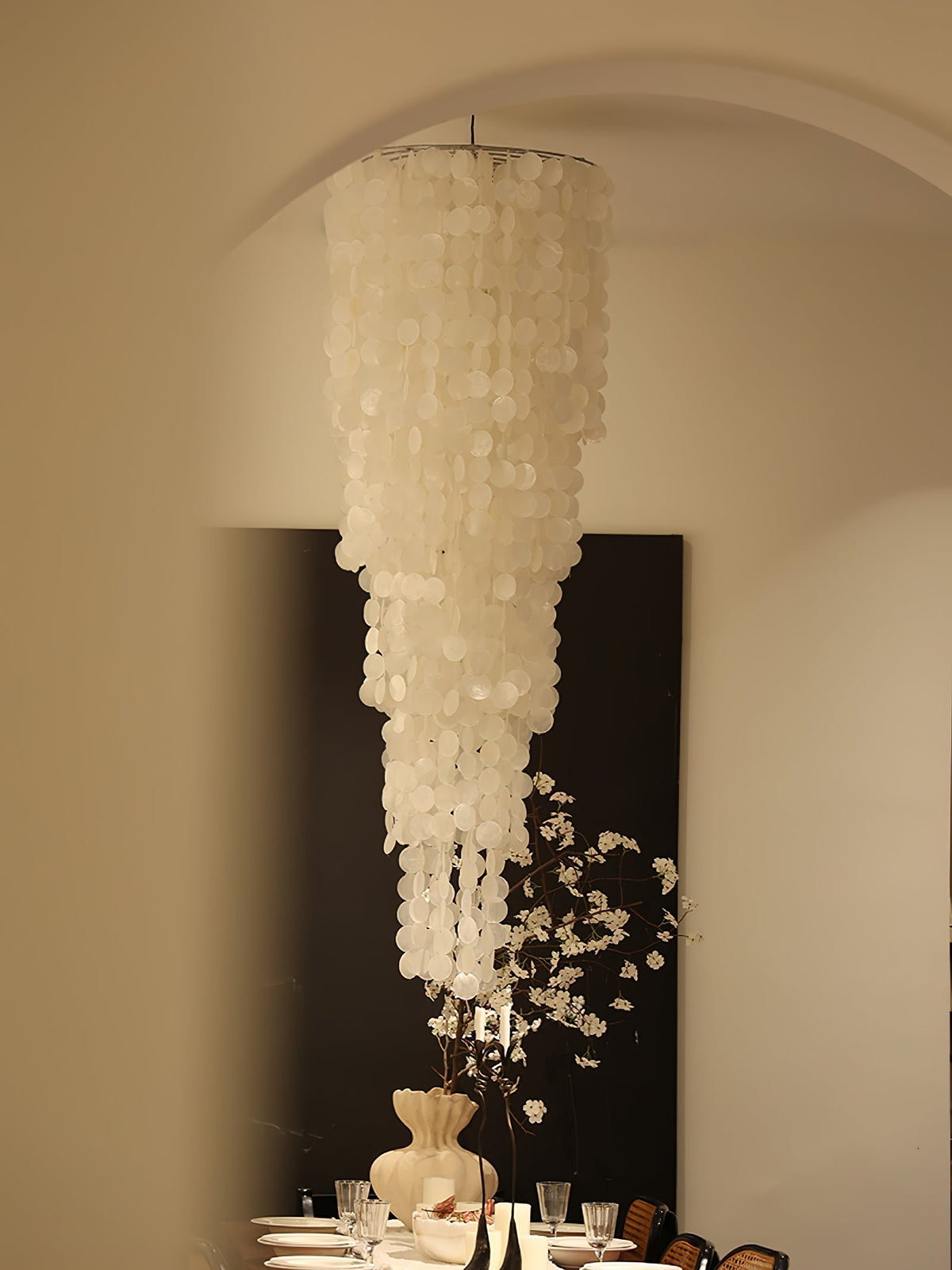 Modern Nerida Shell Chandelier-Chandelier-Jecanoli