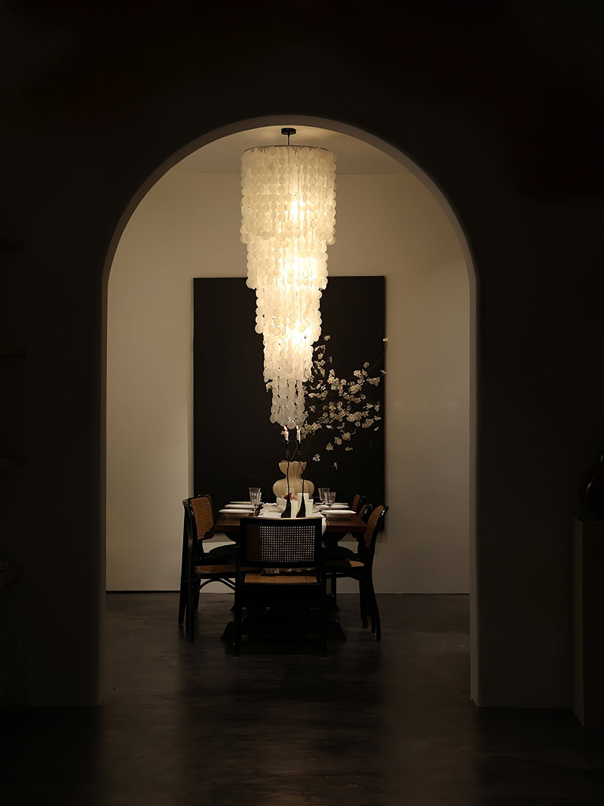Modern Nerida Shell Chandelier-Chandelier-Jecanoli