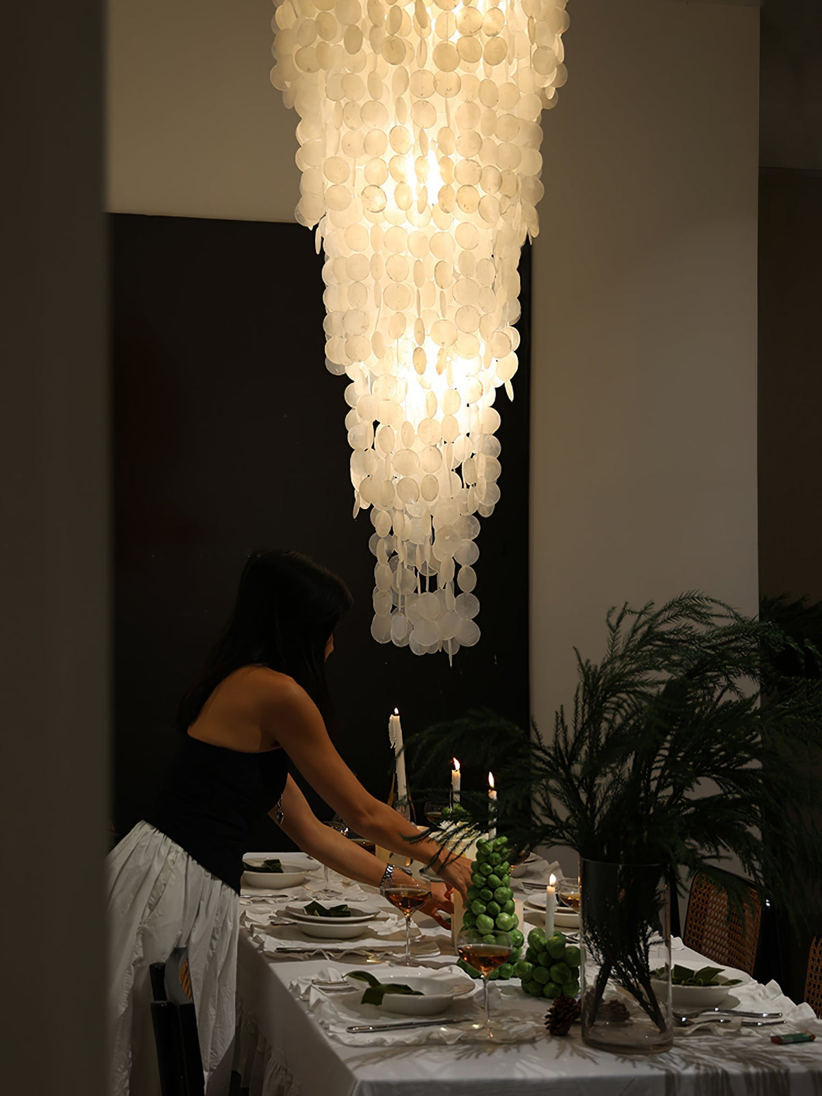 Modern Nerida Shell Chandelier-Chandelier-Jecanoli