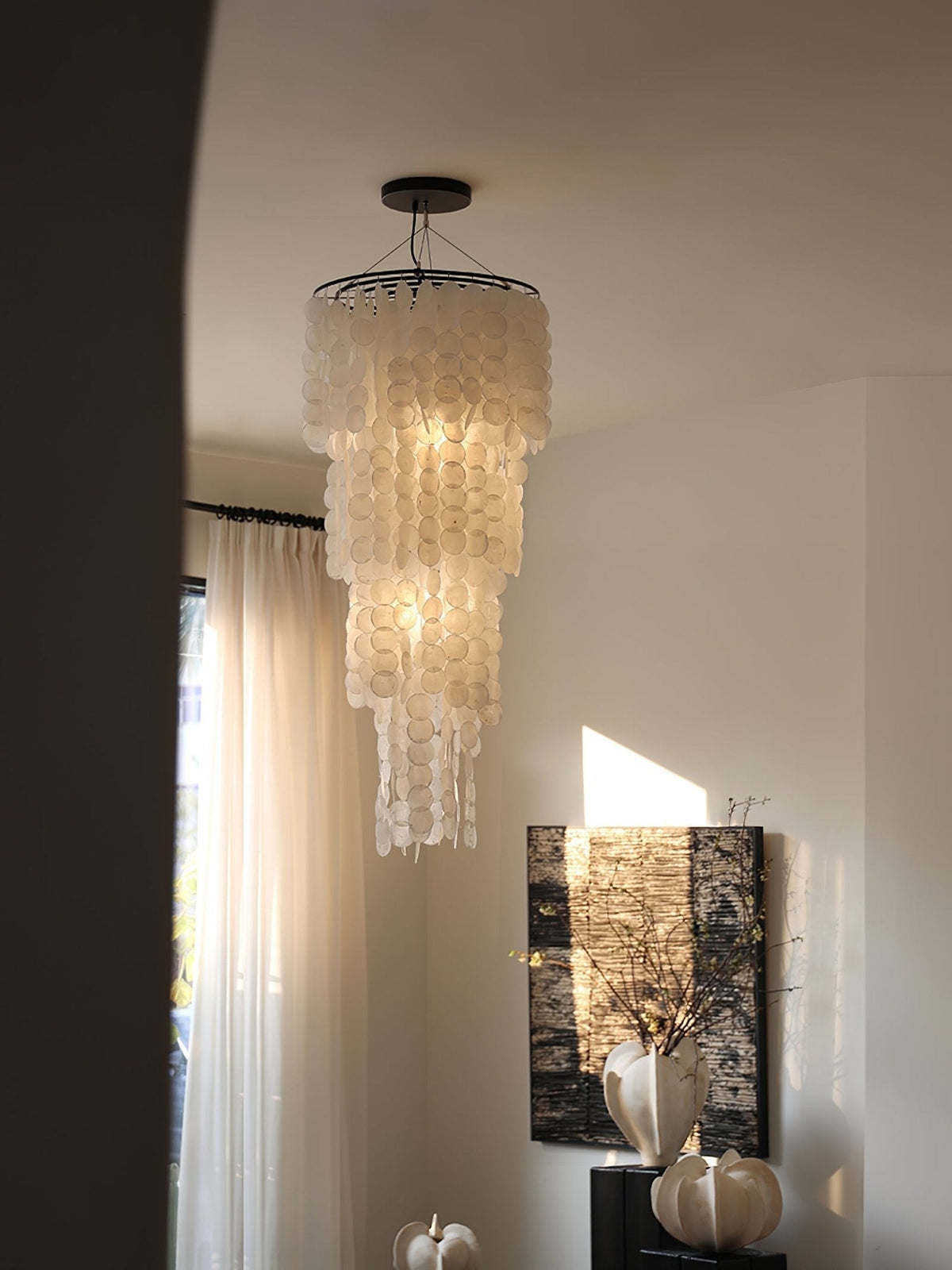 Modern Nerida Shell Chandelier-Chandelier-Jecanoli