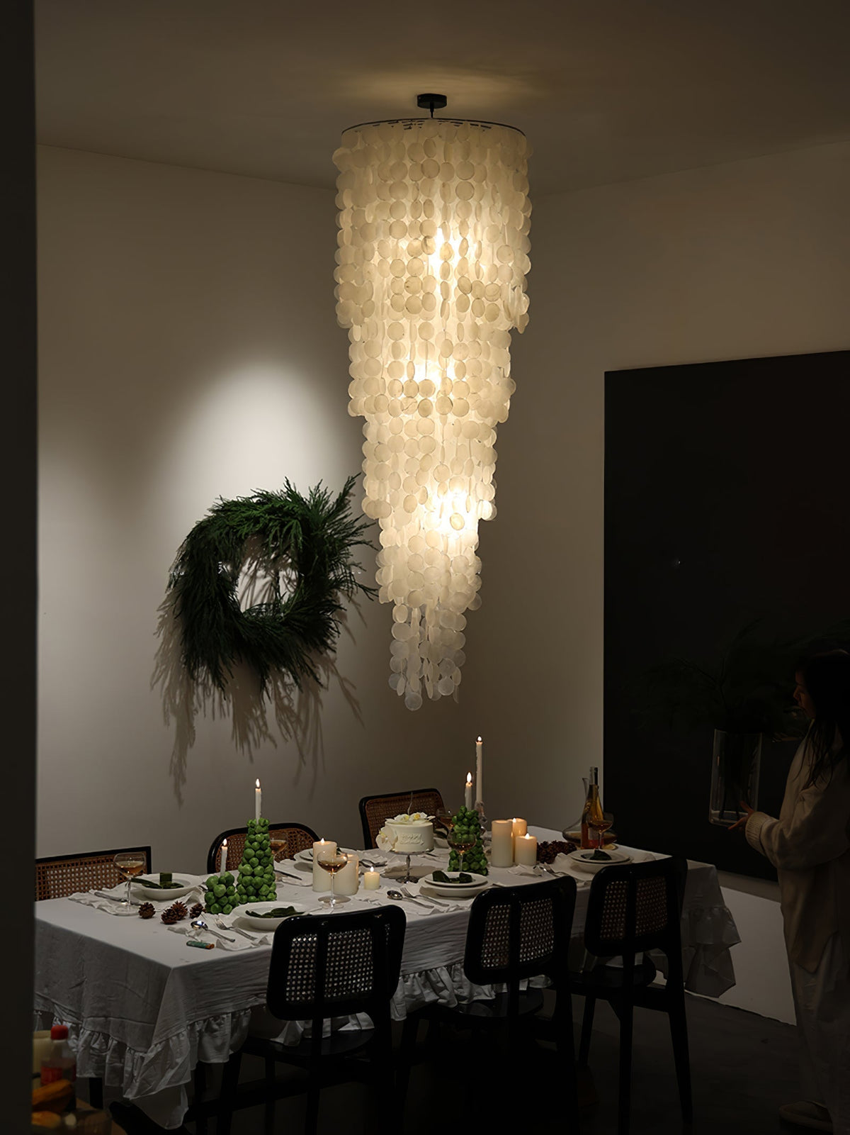 Modern Nerida Shell Chandelier-Chandelier-Jecanoli