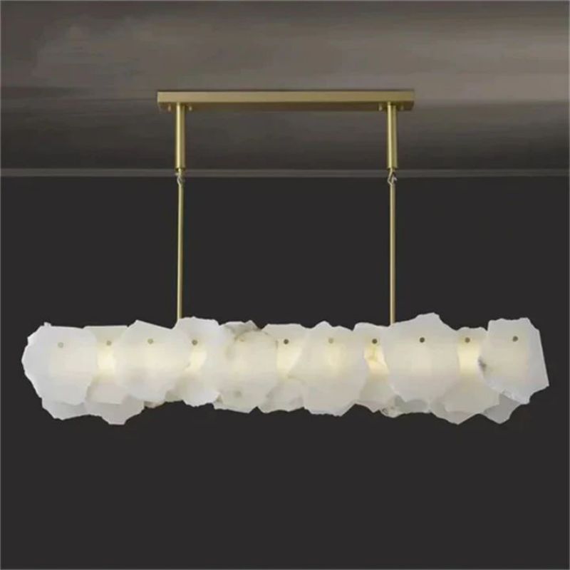 Sbulas Alabaster Linear Chandelier-Chandelier-Jecanoli