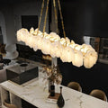 Usmisa Alabaster Chain Linear Chandelier-Chandelier-Jecanoli