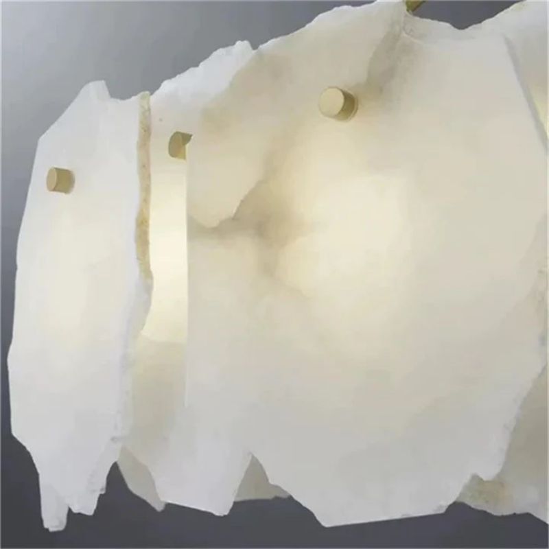 Nauns Alabaster Round Chandelier-Chandelier-Jecanoli