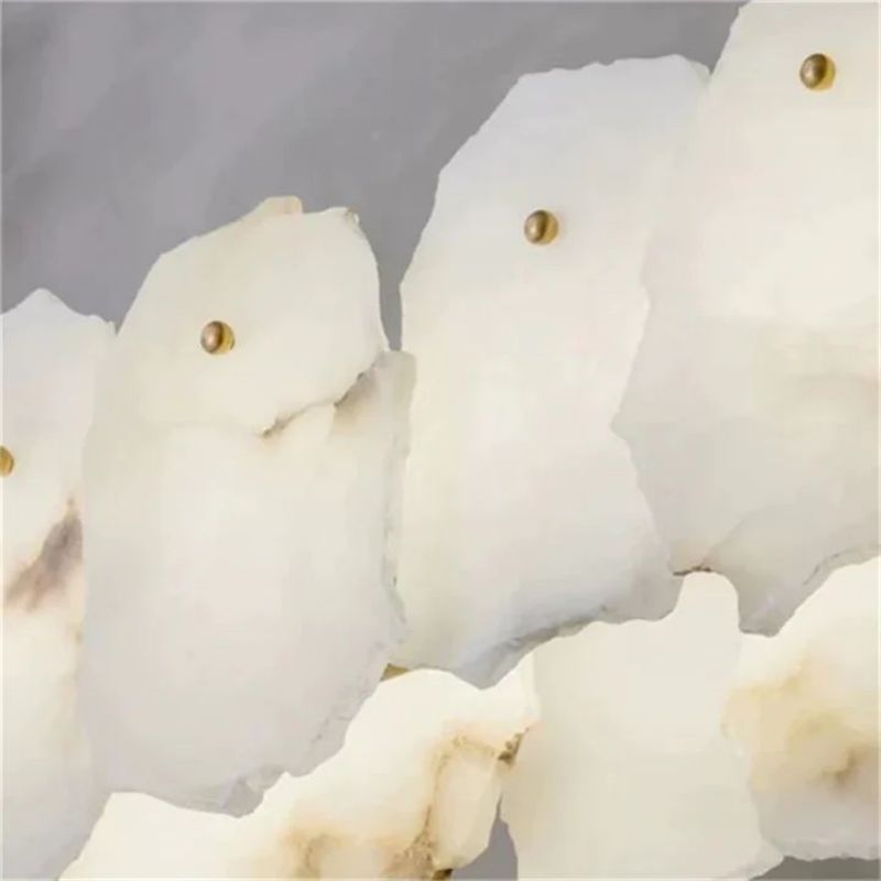 Nauns Alabaster Round Chandelier-Chandelier-Jecanoli