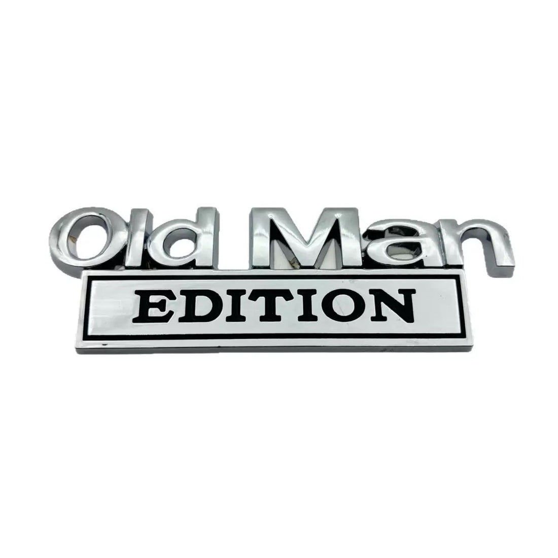 Old Man Edition Chrome Car Emblem Badge