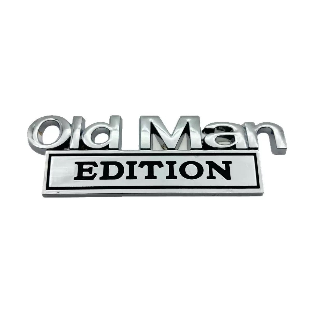Old Man Edition Chrome Car Emblem Badge