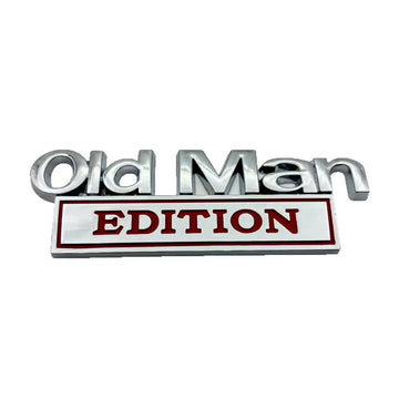 Old Man Edition Chrome Car Emblem Badge
