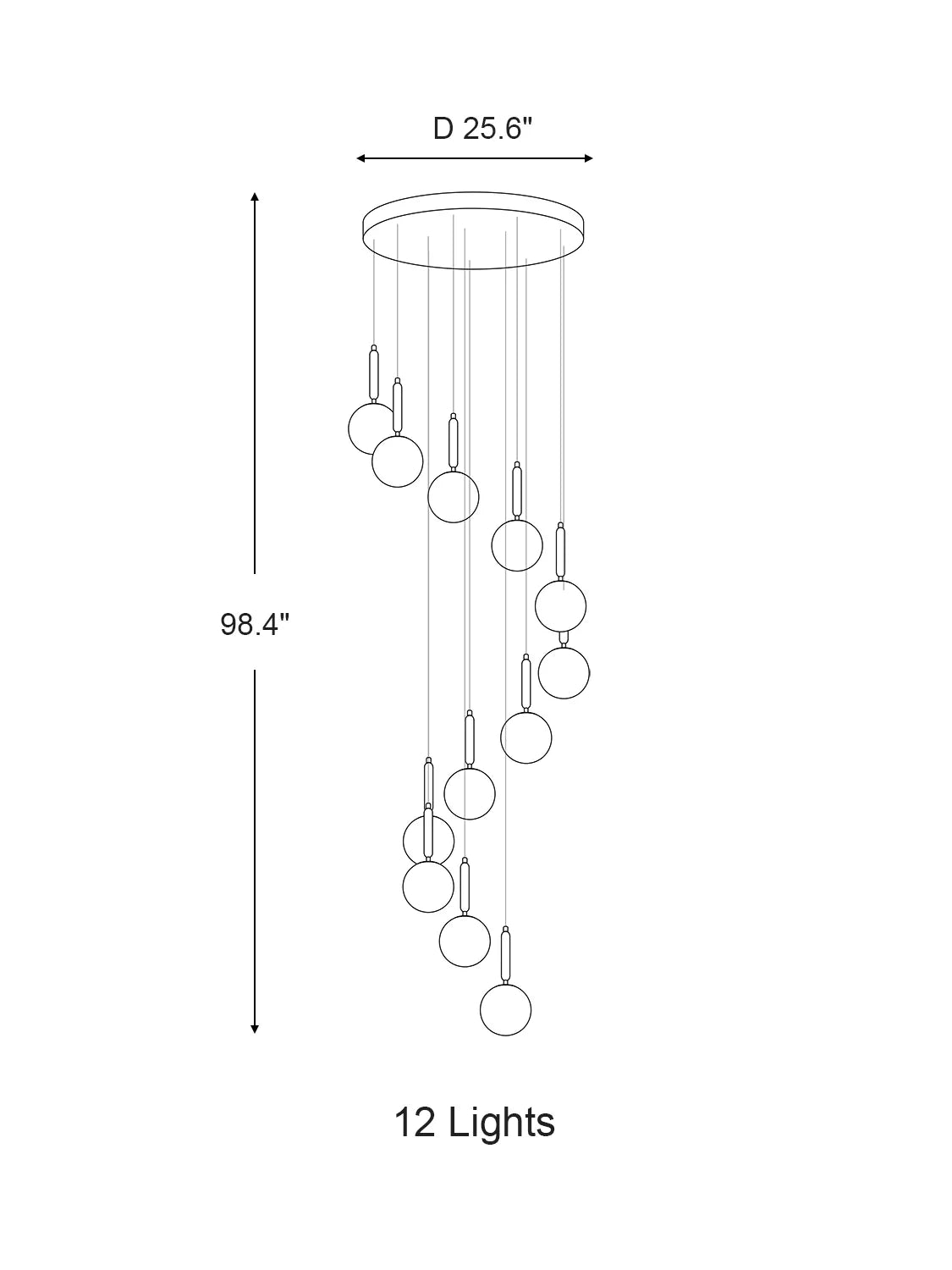 Extra Large Nordic Minimalist Long Pendant Light for Spiral Staircase/High-ceiling Room