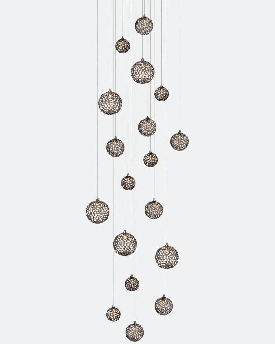 Planet Square Chandelier-Chandelier-Jecanoli