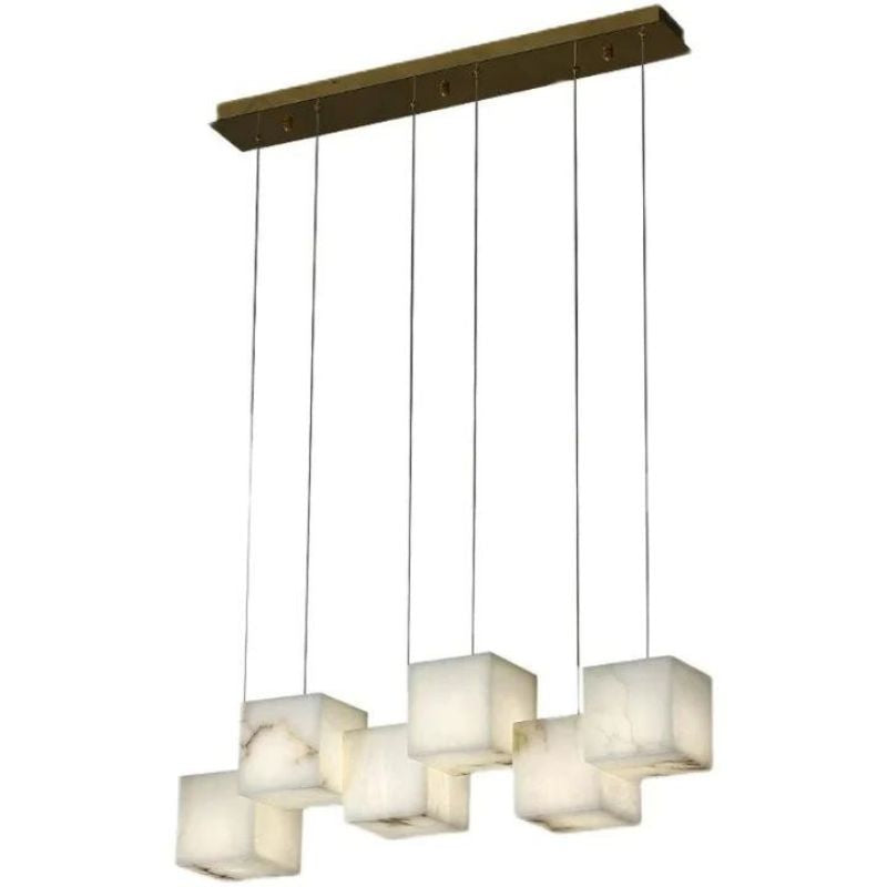 Alabaster Cubic Rectangular Chandelier-chandeliers for dining room,chandeliers for stairways,chandeliers for foyer,chandeliers for bedrooms,chandeliers for kitchen,chandeliers for living room-Jecanoli
