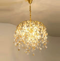 Modern Luxury Leaf Branch Crystal Chandelier Art Copper for Living/Dining Room/Bedroom