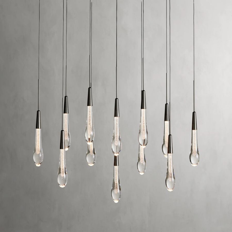 Raindrop Linear Chandelier-Chandelier-Jecanoli