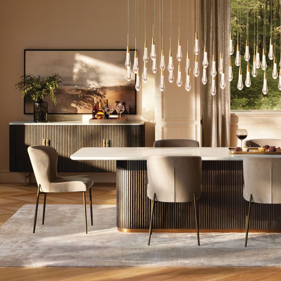 Raindrop Linear Chandelier-Chandelier-Jecanoli