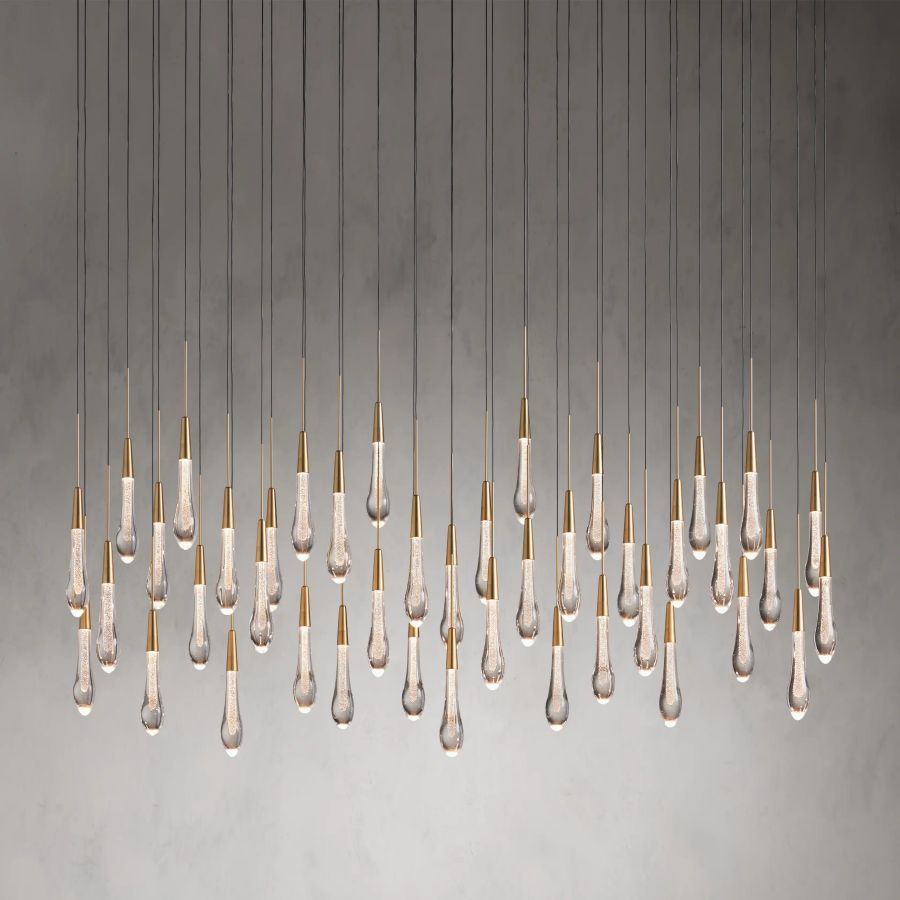 Raindrop Linear Chandelier-Chandelier-Jecanoli