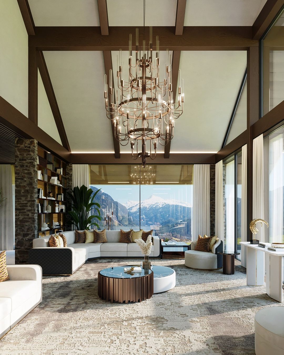 Luxury 5-Tier Crystal Rods Luxury Gala Chandelier