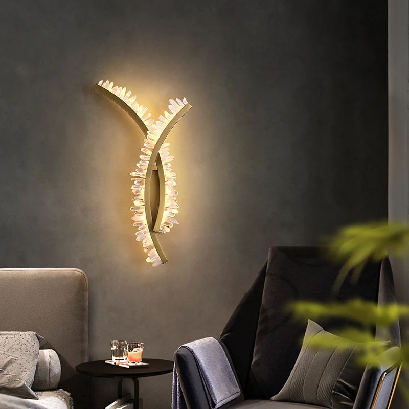 Rock Crystal Bracket Wall Sconce - JE