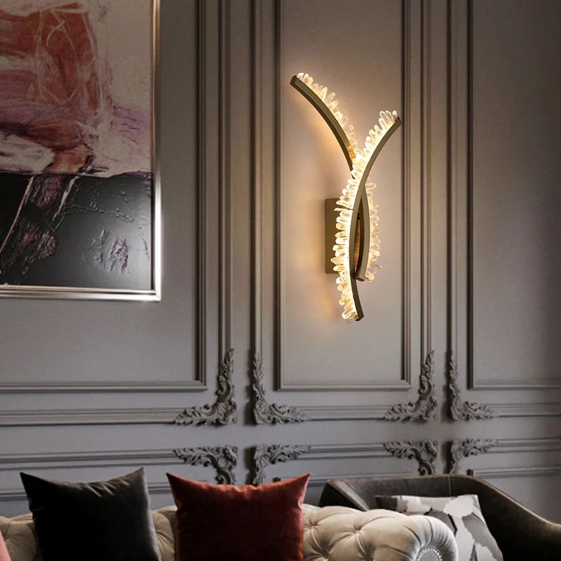 Rock Crystal Bracket Wall Sconce - JE