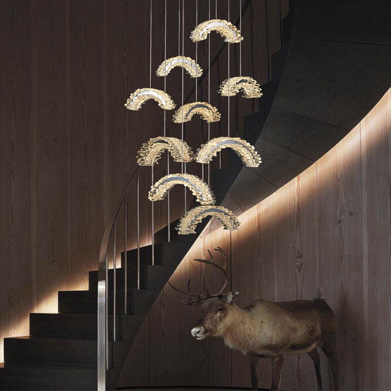 Rock Crystal Crescent Chandelier - JE