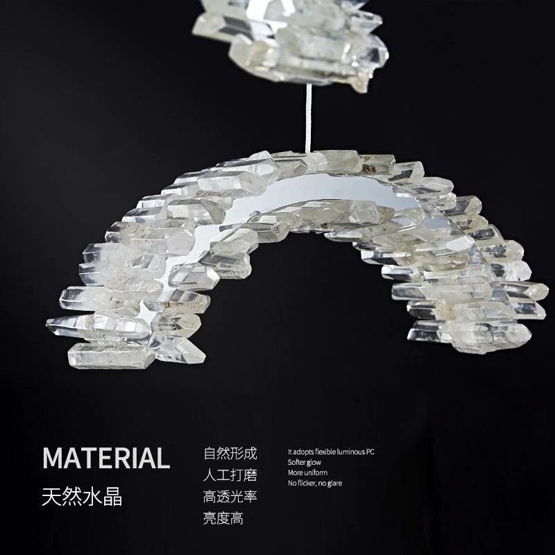 Rock Crystal Crescent Chandelier - JE