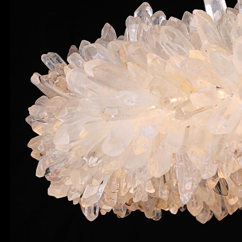 Rock Crystal Halo Modern Chandelier - JE