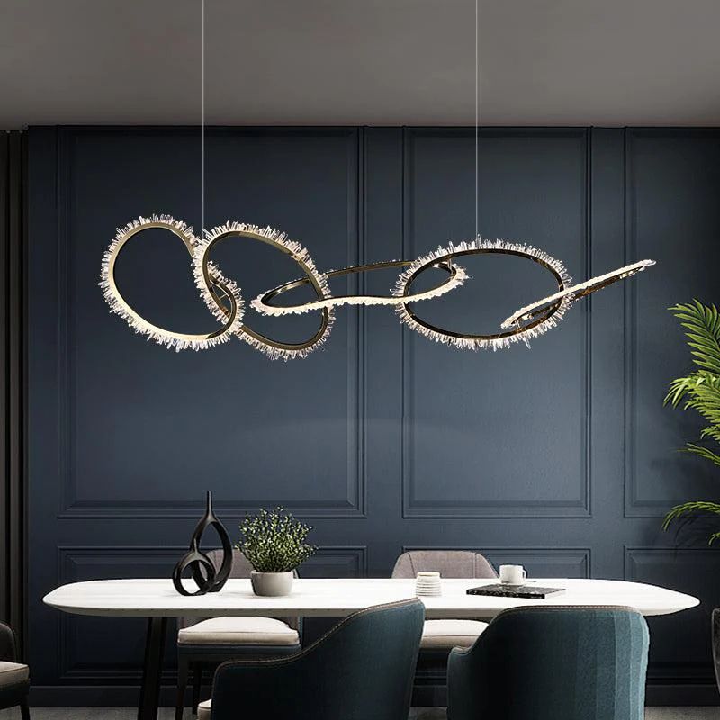 Rock Crystal Irregular Round Chandelier - JE