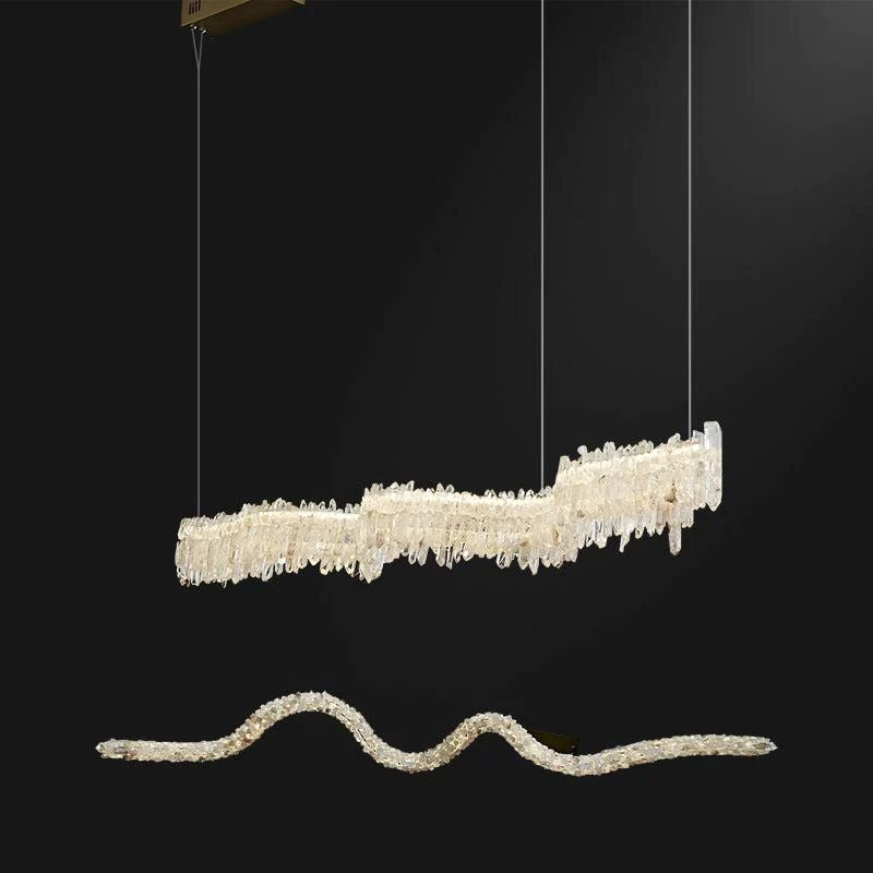 Rock Crystal Linear Chandelier - JE