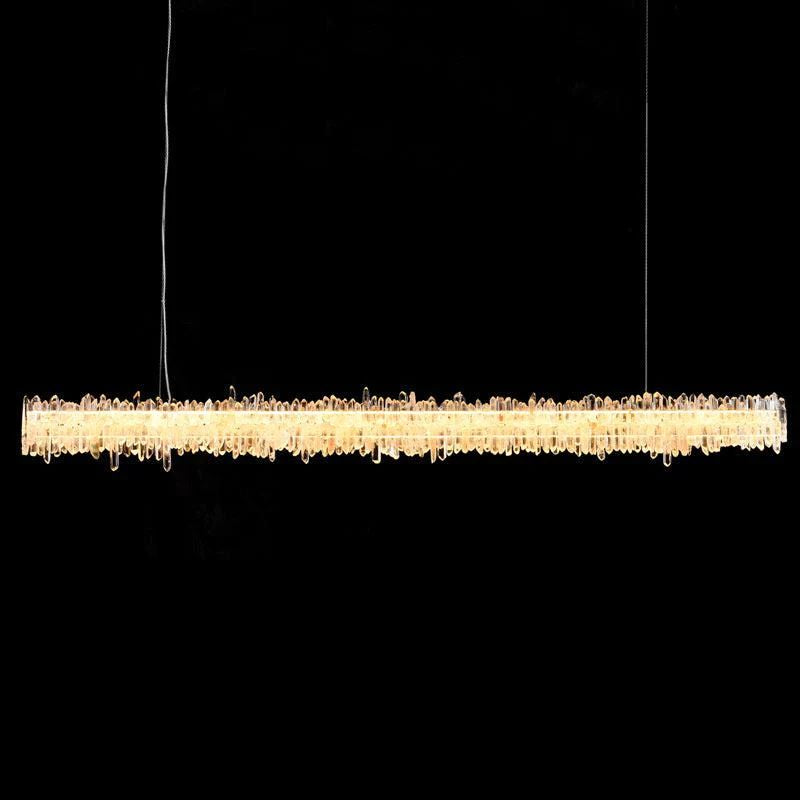 Rock Crystal Linear Chandelier - JE