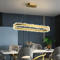 Modern 47 Inch Linear Chandelier Modern Quartz Crystal Chandelier for Dining Room-Chandelier-Jecanoli