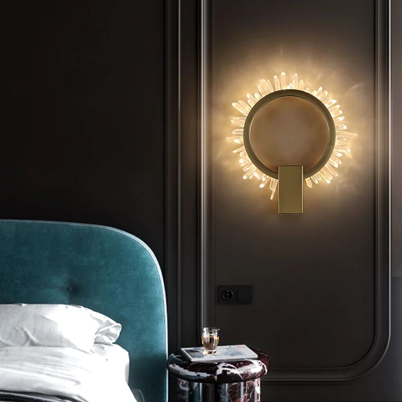 Rock Crystal Ring Wall Sconce - JE