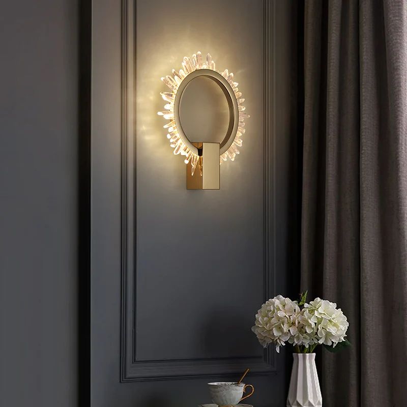 Rock Crystal Ring Wall Sconce - JE