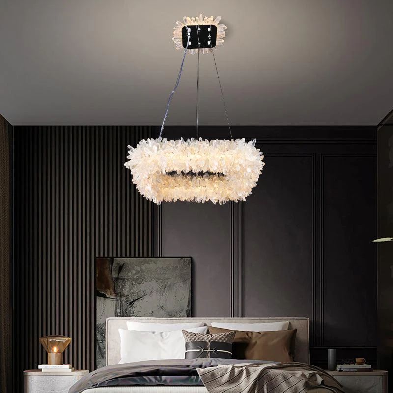 Rock Crystal Square Modern Chandelier - JE