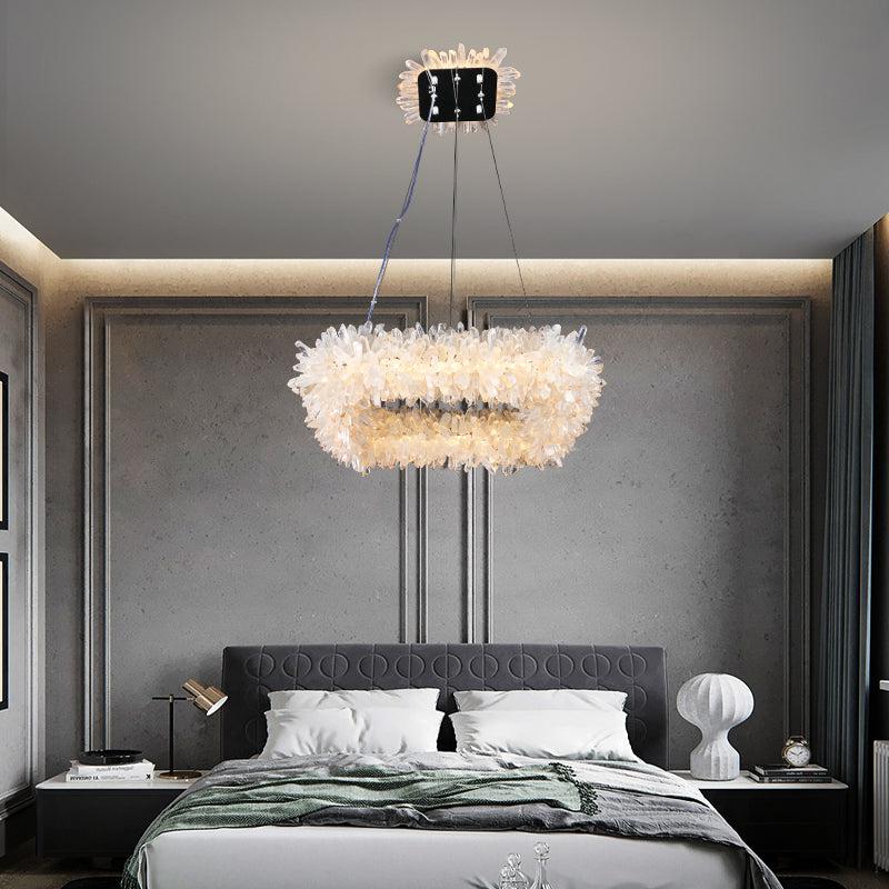 Rock Crystal Square Modern Chandelier - JE