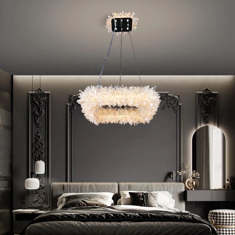 Rock Crystal Square Modern Chandelier - JE