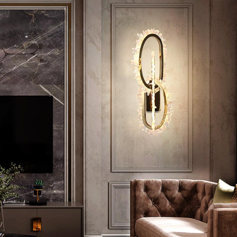 Rock Crystal Unique Modern Wall Sconce - JE