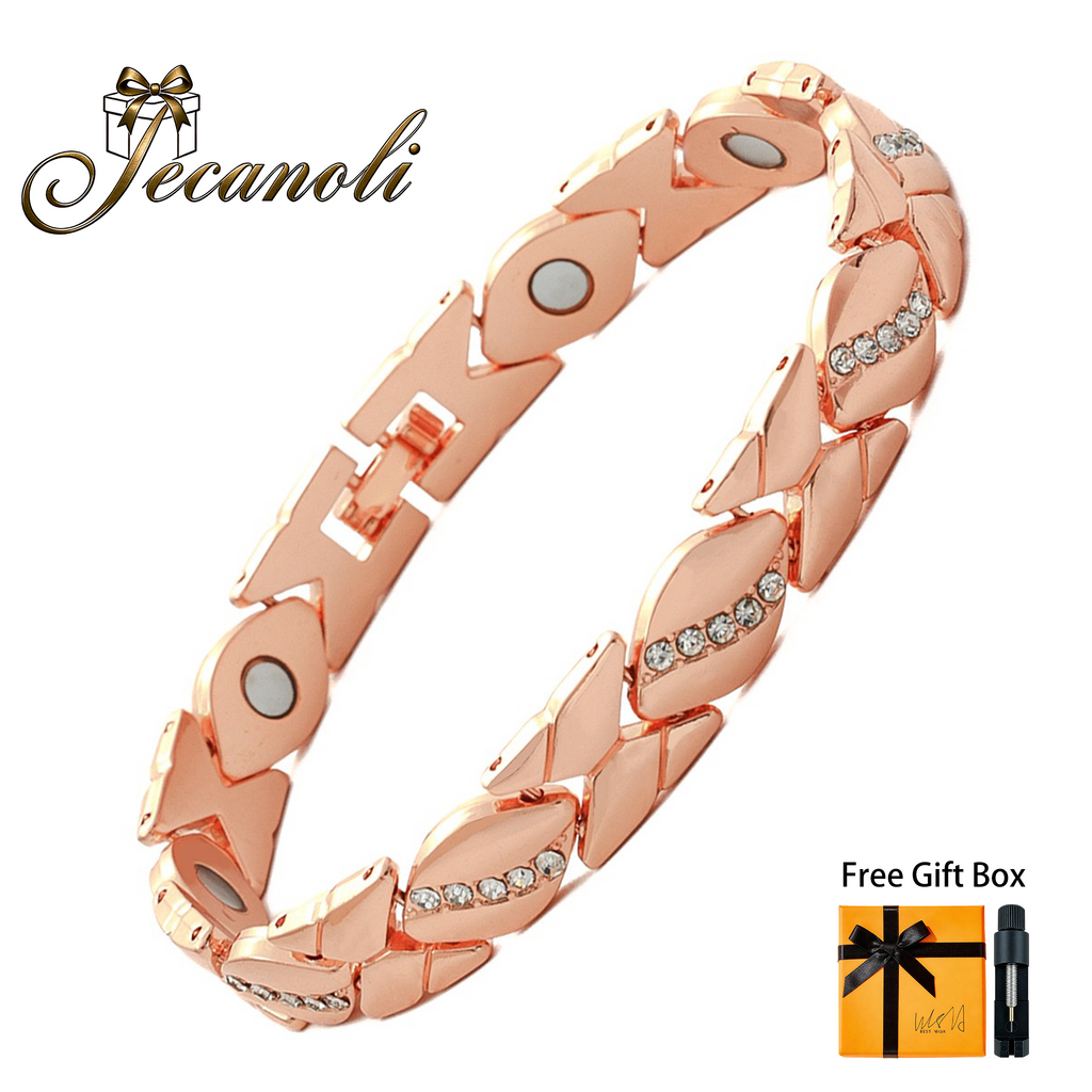 Rose Gold Magnetic Crystal Bracelet for Women