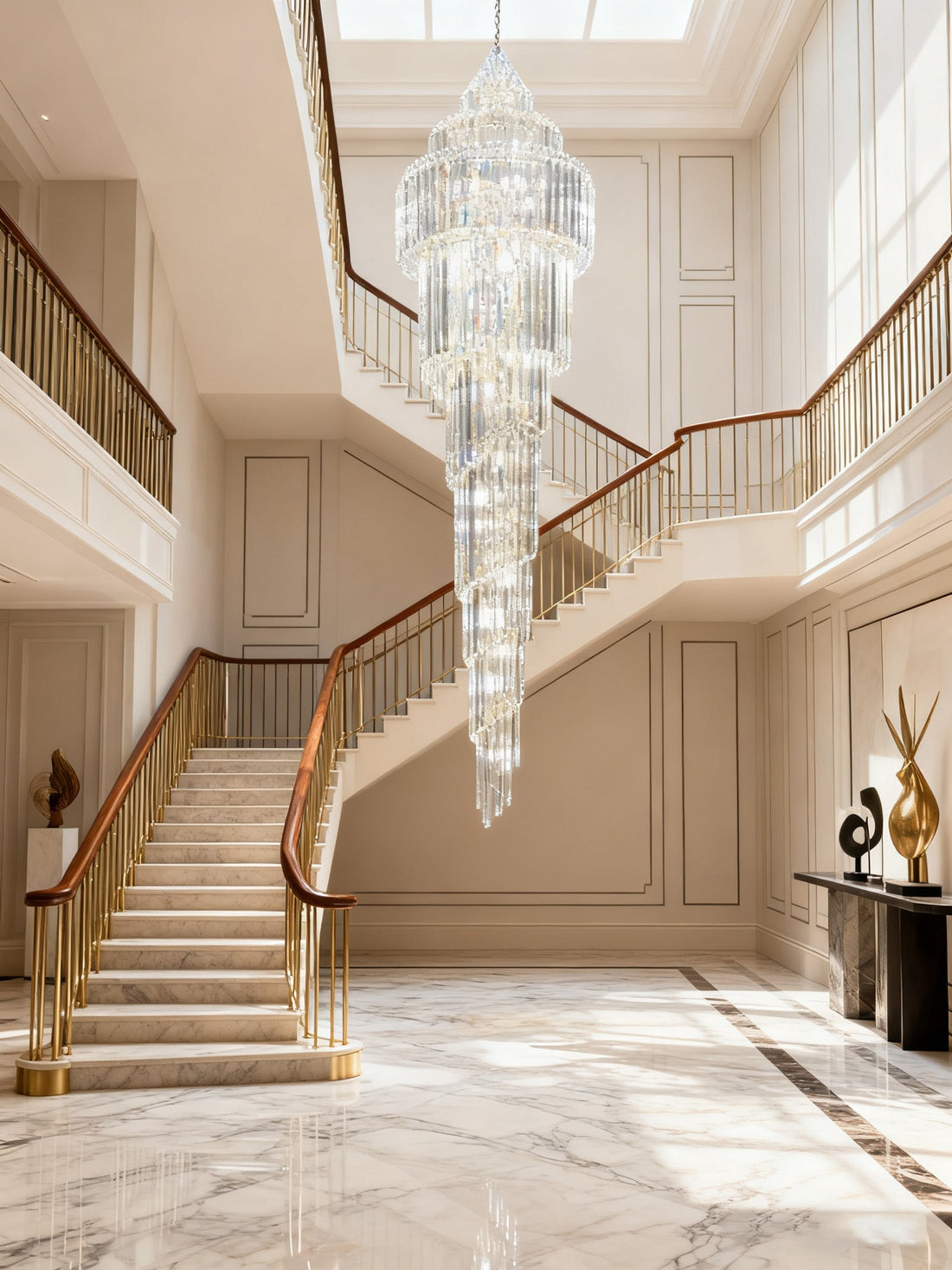 Custom made staircase chandelier 22"W 71"H-大吊灯-Jecanoli