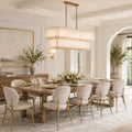 Simona Alabaster Linear 2-Tier Chandelier