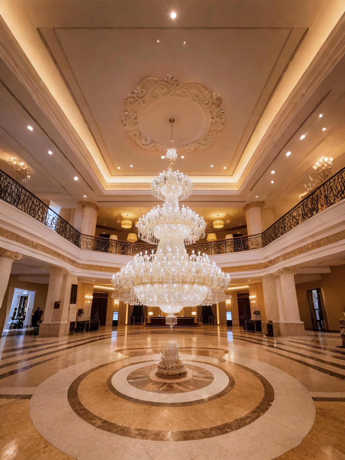 Extra Large Crystal Chandelier Lighting for Hotel Hall 138"W 236"H-大吊灯-Jecanoli