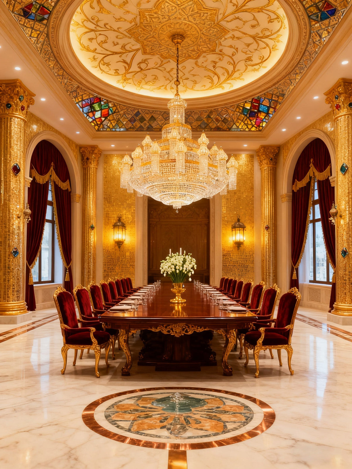 K9 Crystal Lighting Large Mosque Chandeliers 96"W 104"H-大吊灯-Jecanoli