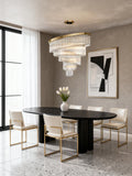 Gold Plated Spiral Crystal Designer Chandelier 39