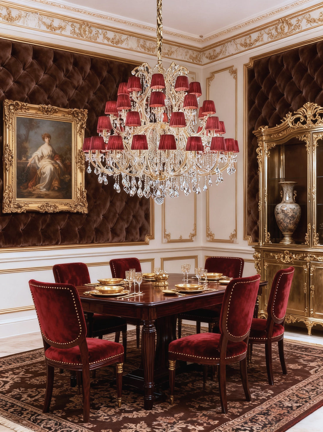 50 Lights Tiered Chandelier 63X61 Inch Large Gold Crystal Chandelier Lighting-大吊灯-Jecanoli