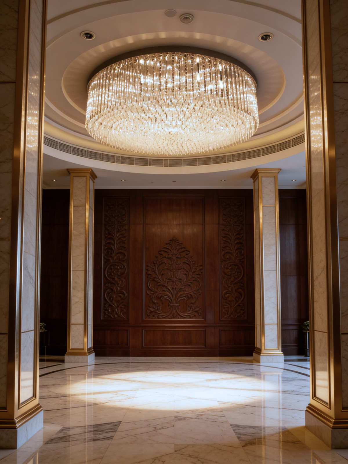 60 Inch Round Big Modern Flush Mounted Chandelier Light for Low Ceiling Rooms-大吊灯-Jecanoli