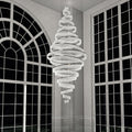 17 Crystal Rings Pendant Light 71X216 Inch Spiral Staircase Chandelier for High Ceilings-大吊灯-Jecanoli