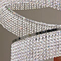 17 Crystal Rings Pendant Light 71X216 Inch Spiral Staircase Chandelier for High Ceilings-大吊灯-Jecanoli