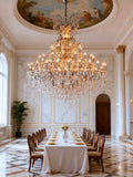 63x71 Inch Big Antique Wrought Iron Crystal Chandelier 48 Lights Luxury Bronze Foyer Lighting-大吊灯-Jecanoli